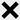 Black 'X' symbol on a transparent background